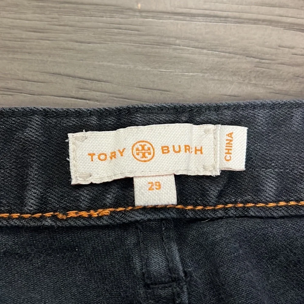 TORY BURCH BLACK STRAIGHT LEG JEANS SIZE 29